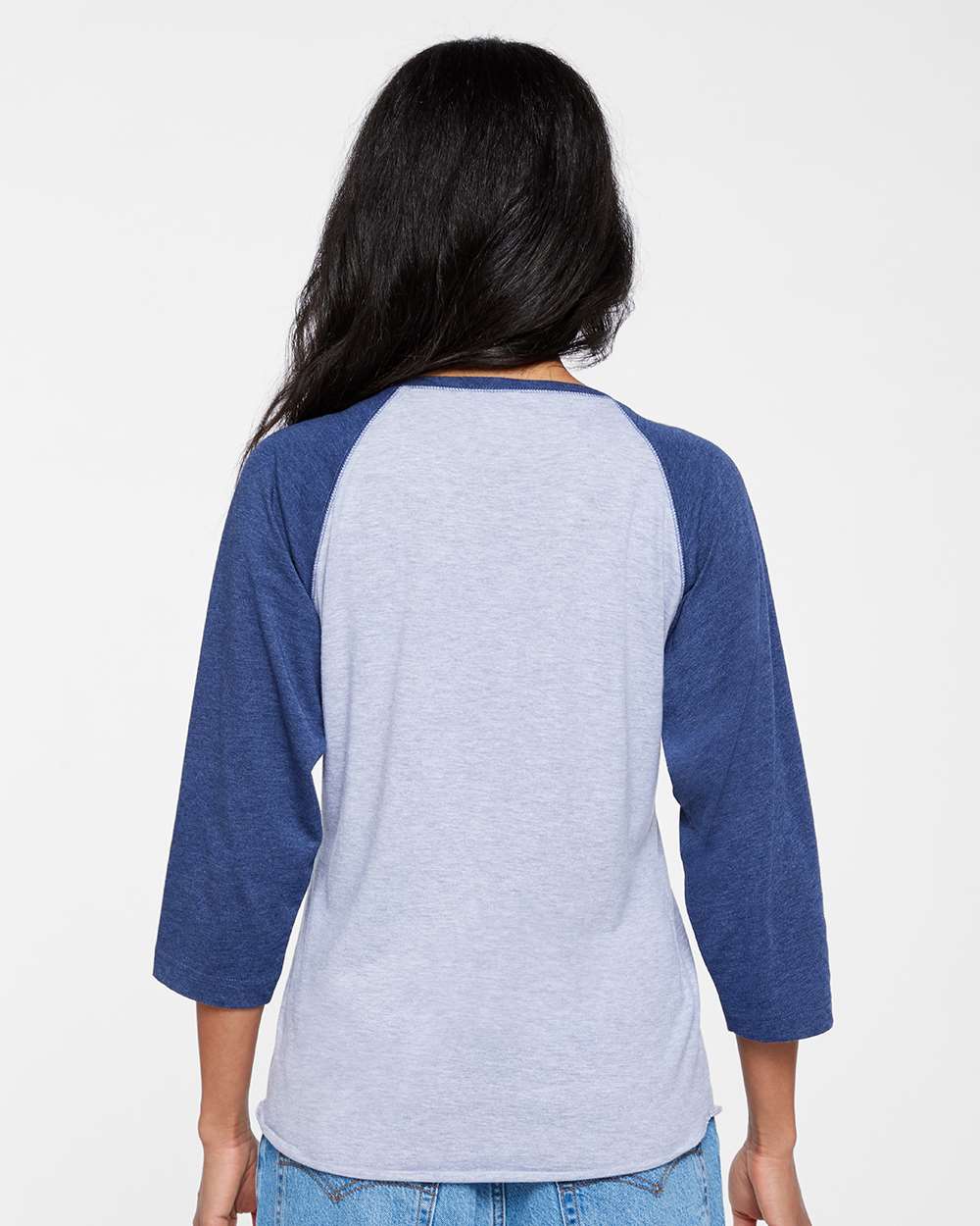 Women's Baseball Fine Jersey Three-Quarter Sleeve Tee