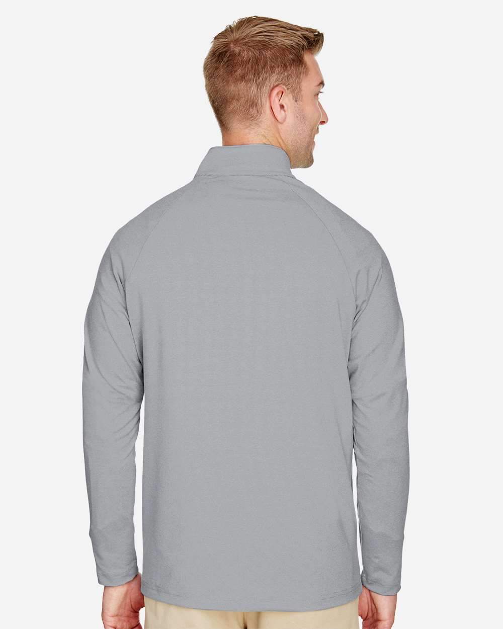 Men's CrownLux Performance® Clubhouse Micro-Stripe Quarter-Zip Pullover