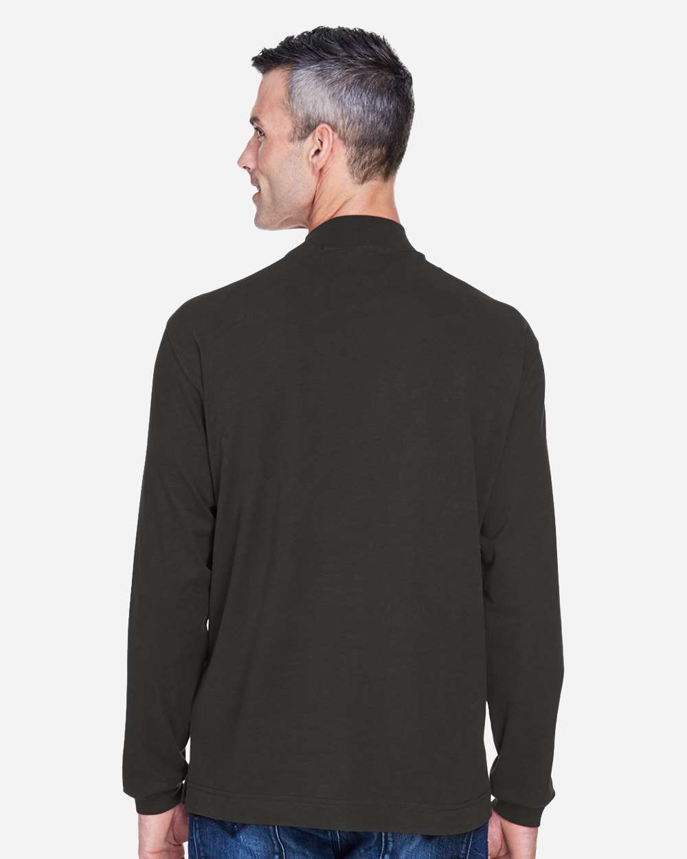 Unisex Sueded Jersey Mock Neck T-Shirt