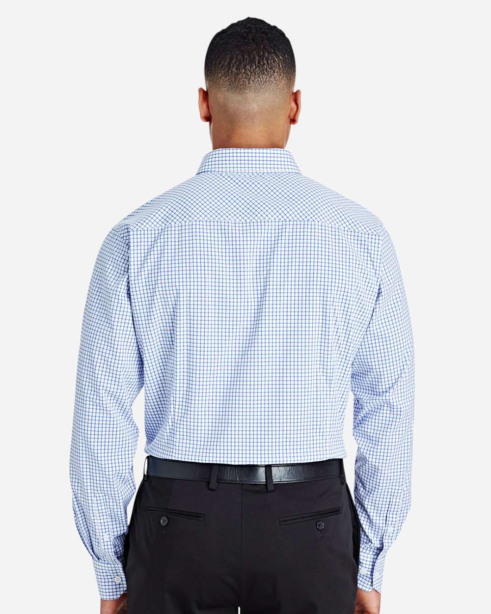 Men's CrownLux Performance® Micro Windowpane Woven Dress Shirt