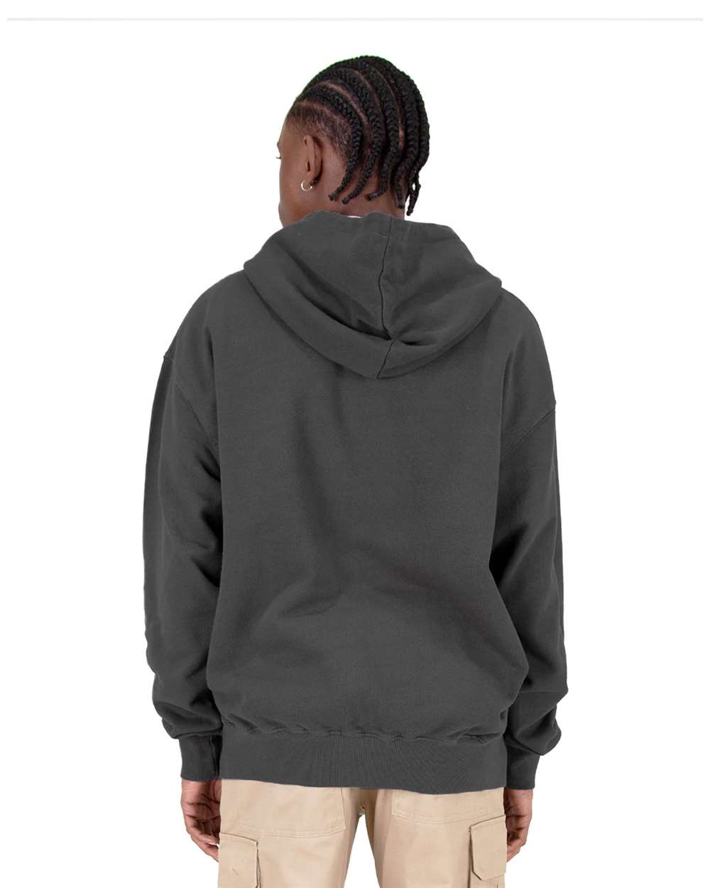 Men's Garment-Dyed Double-Zip Hooded Sweatshirt