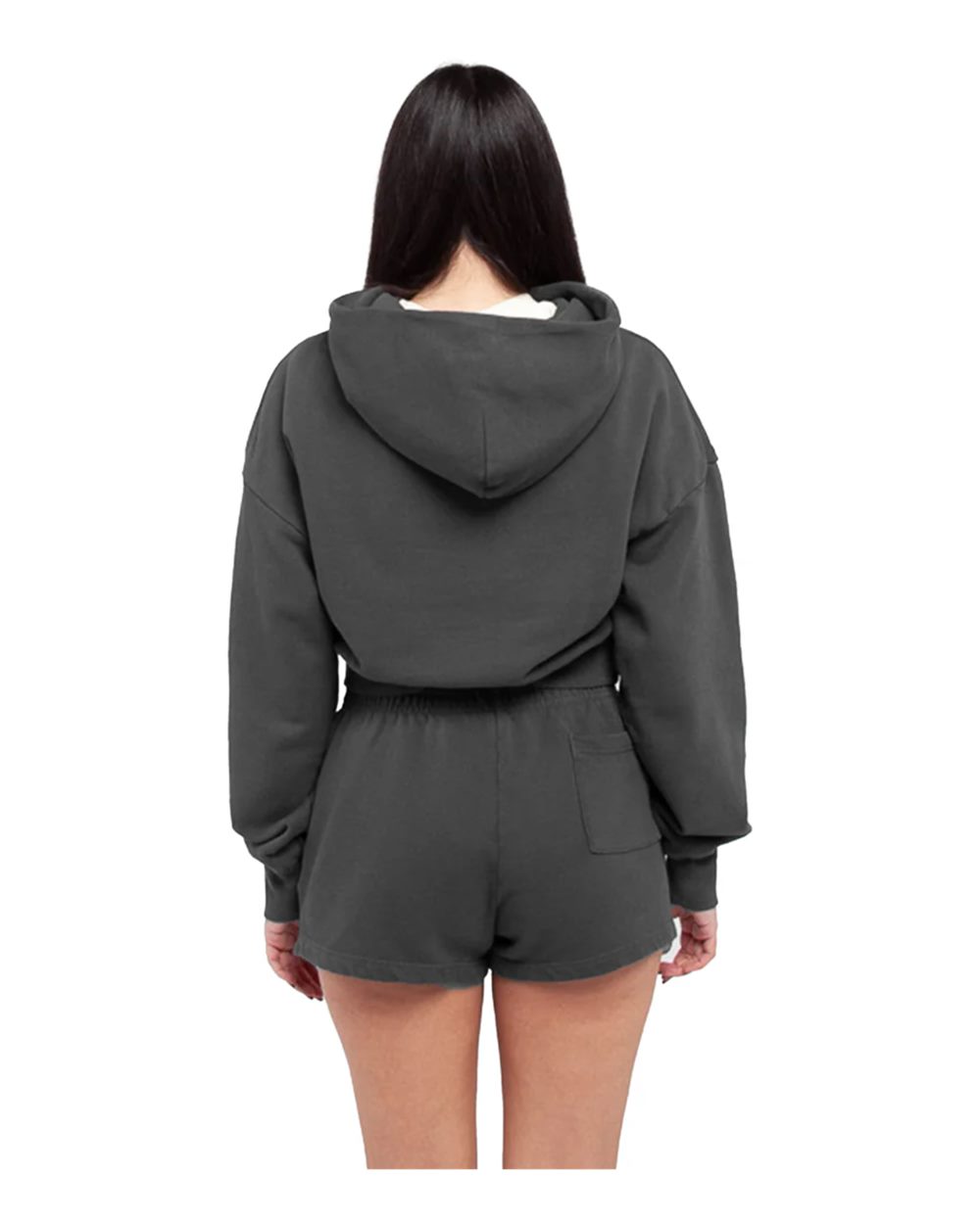 Women's Garment-Dye Crop Hooded Sweatshirt