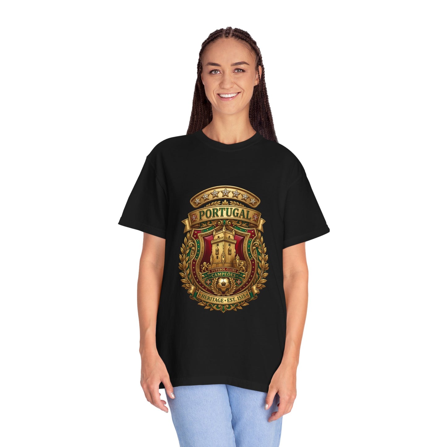 Portugal Football 'Torre de Belém' Heritage Shield | Premium Graphic Tee