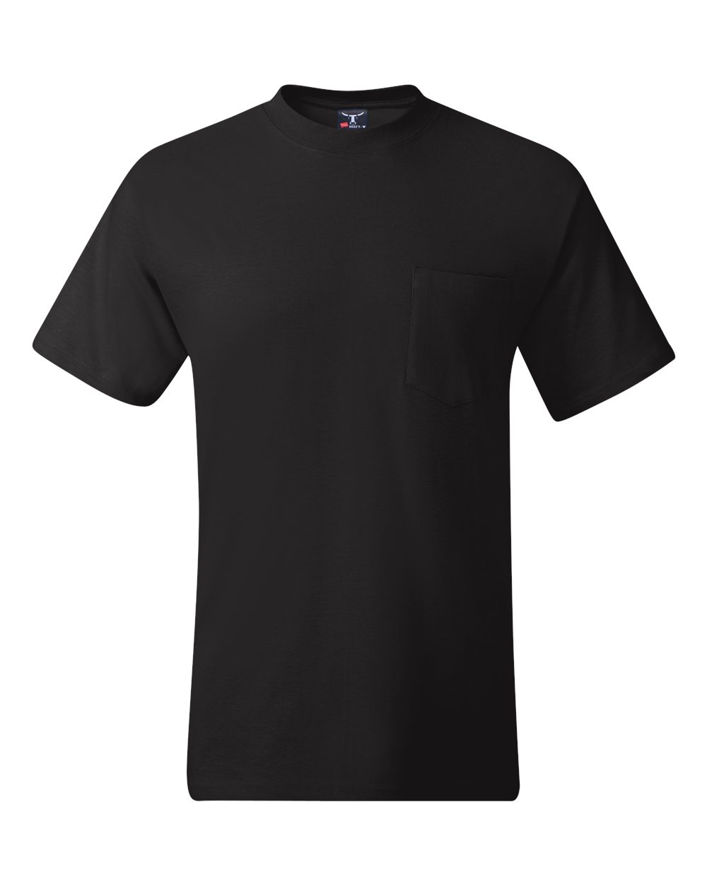 Hanes Men's Pocket T-Shirts 4-Pack Heritage Dyed Short Sleeve Crewneck Black Soot -L