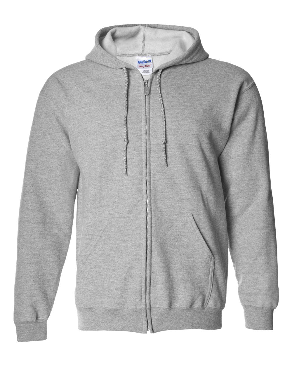 Gildan Women's Full Zip Hooded -Sweatshirt, Sport Grey, Large