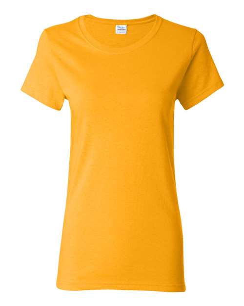 Gildan Women's Heavy Crewneck Cap Sleeve, 2-Pack Gold-Maroon Small