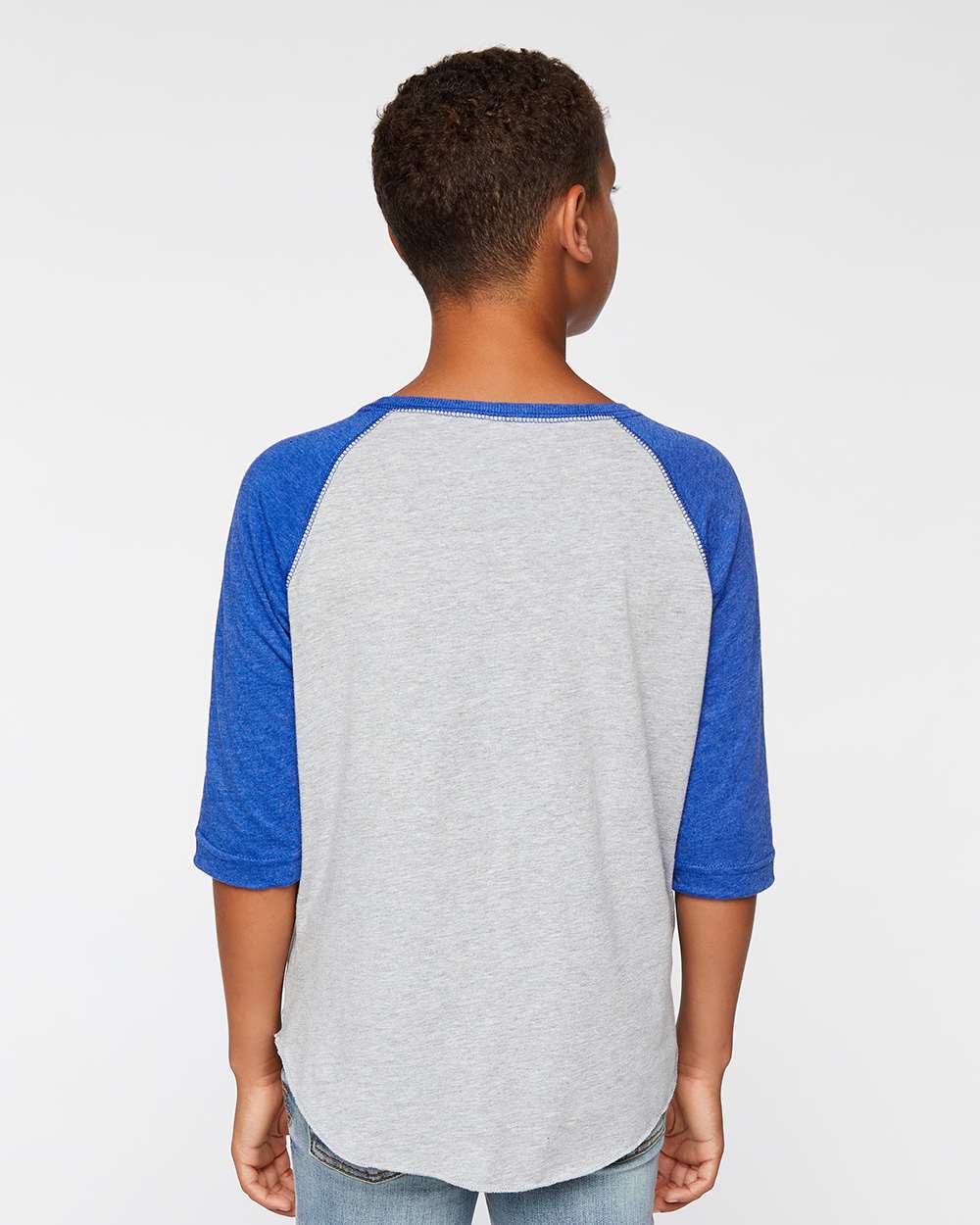 Youth Baseball Fine Jersey Three-Quarter Sleeve Tee