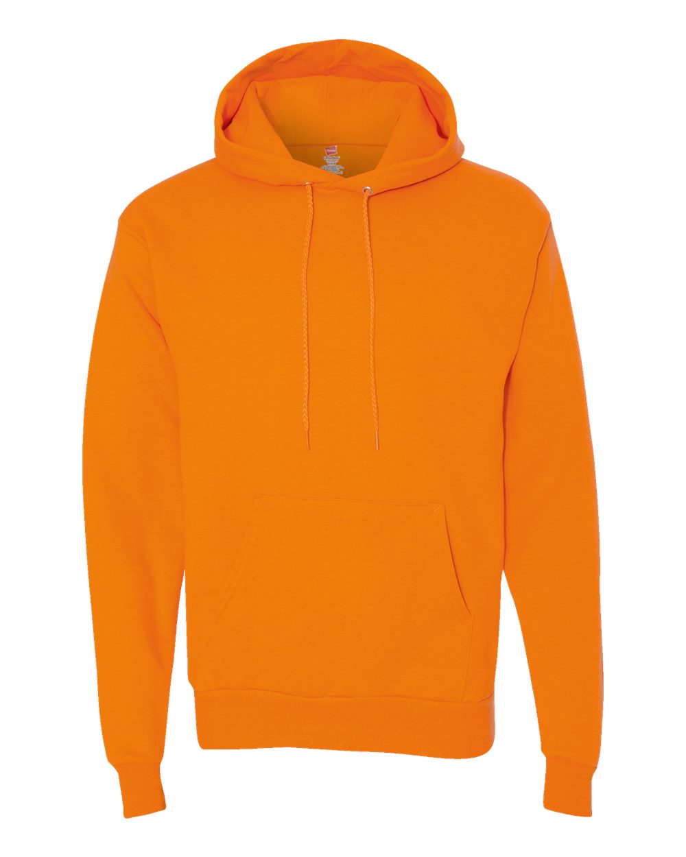 Hanes Men's Pullover EcoSmart Hooded Sweatshirt, Safety Orange, X-Large