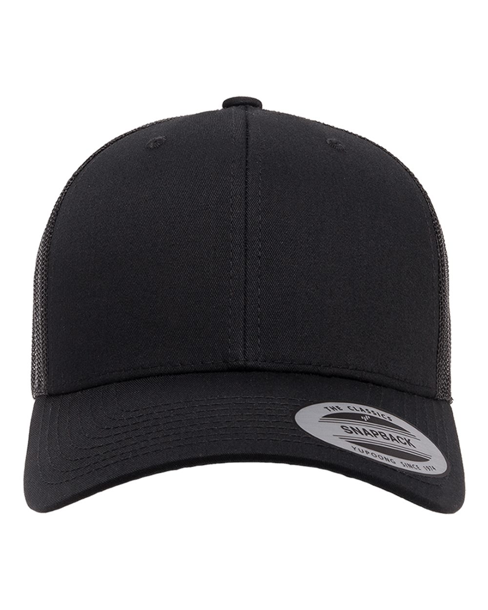 Yupoong Men's YP Classics Retro Trucker Cap 2-Tone, Black/Charcoal, OSFA