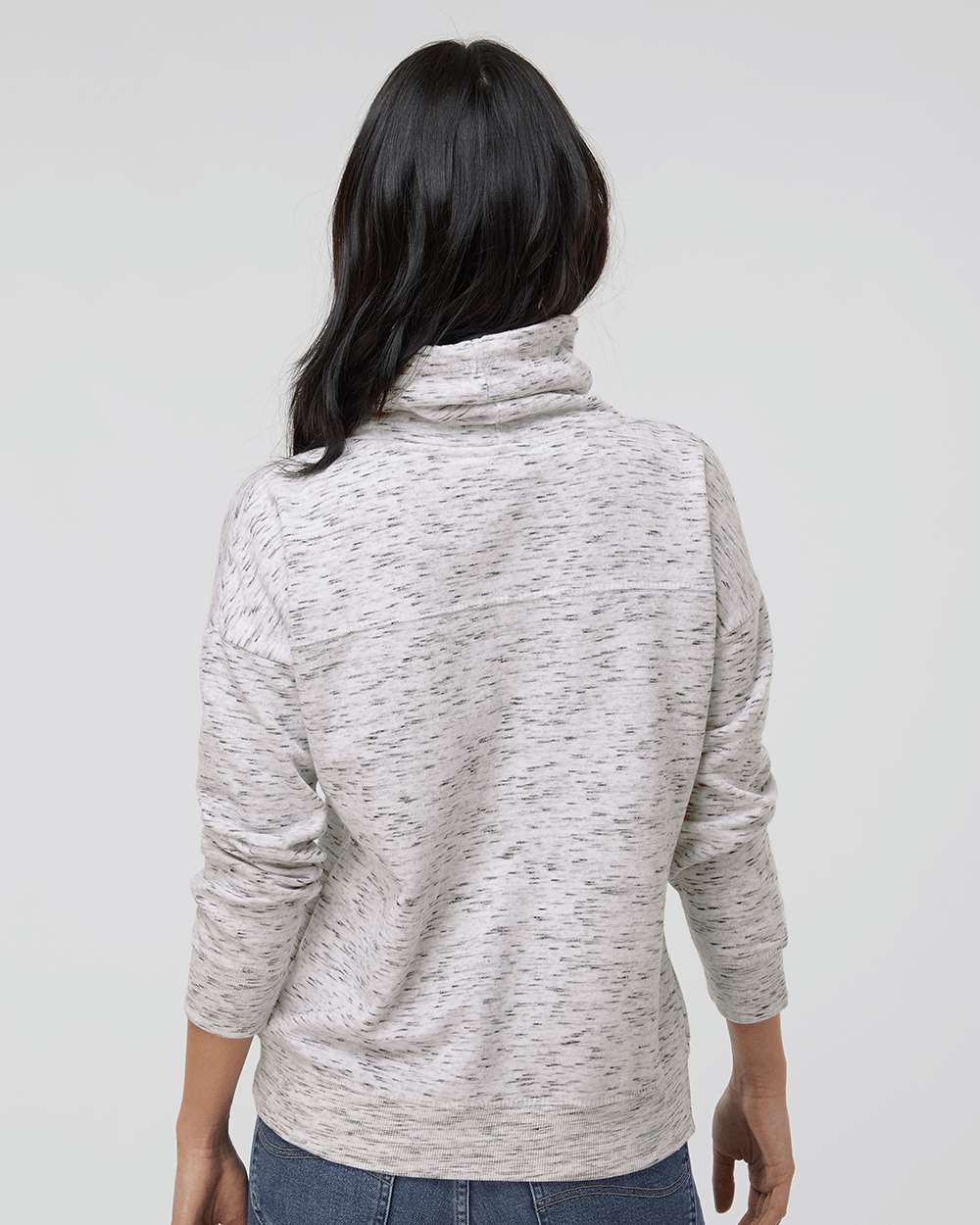 Women’s Mélange Fleece Cowl Neck Sweatshirt