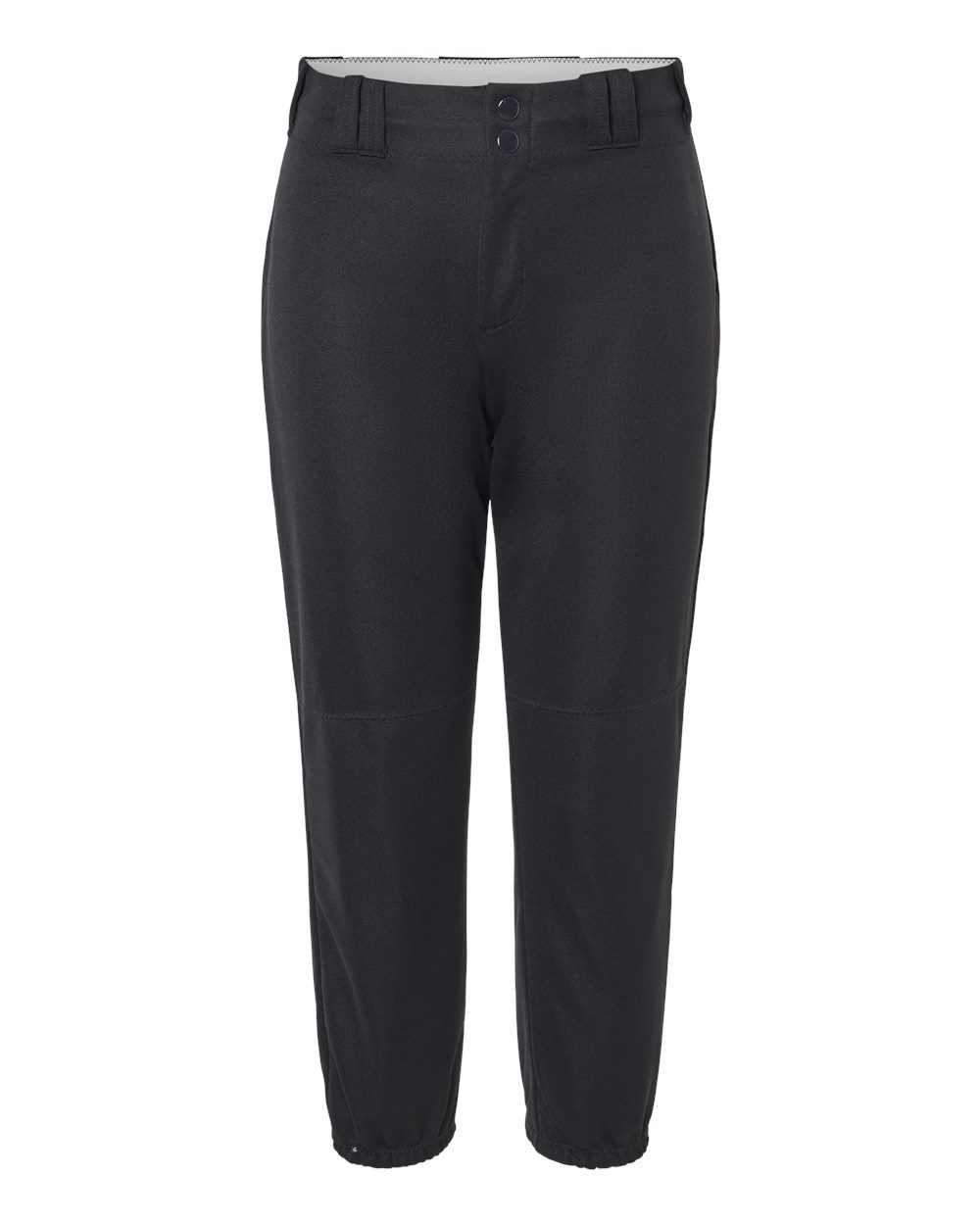 Alleson Athletic Fastpitch Softball Pants for Women. Low Rise Double Knit Black Softball Pants with Belt Loop (Style 605PBW) X-Large