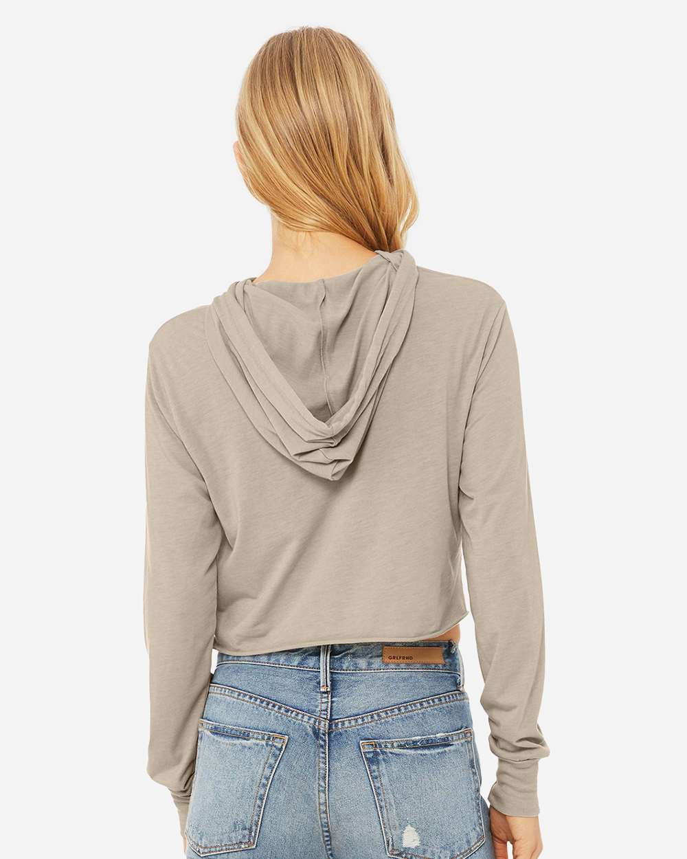 WomenÂ’s Triblend Crop Long Sleeve Hoodie