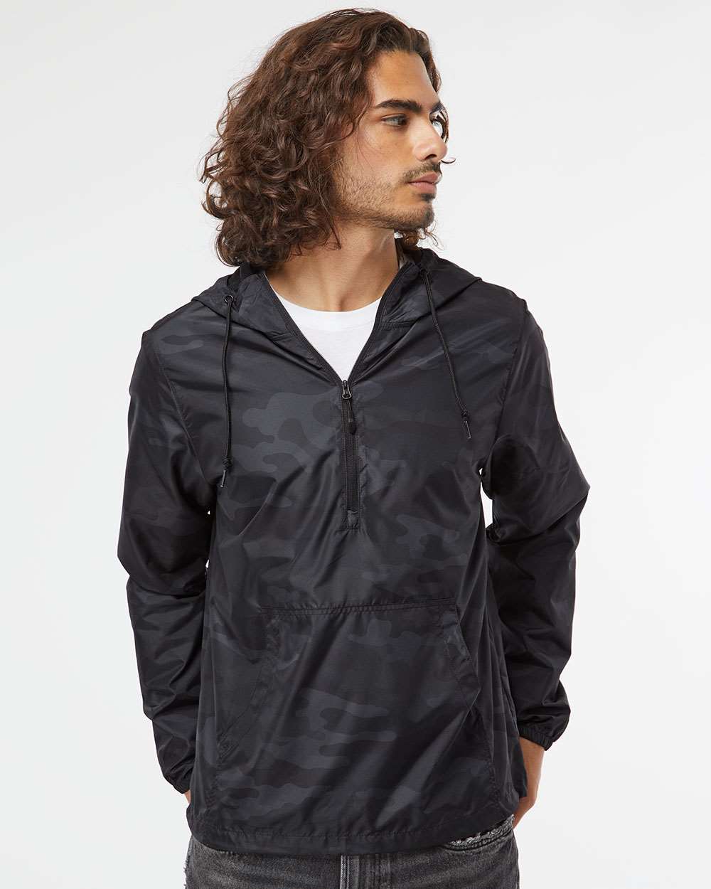 Independent Trading Co. Lightweight Quarter-Zip Windbreaker Pullover Jacket