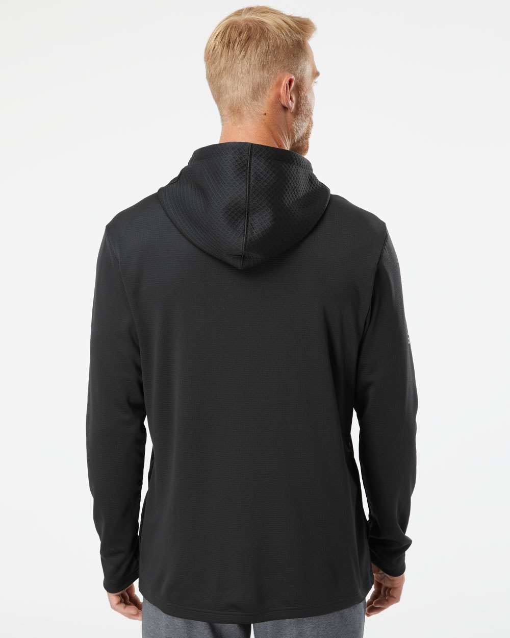 Men's Textured Mixed Media Midweight Hooded Sweatshirt