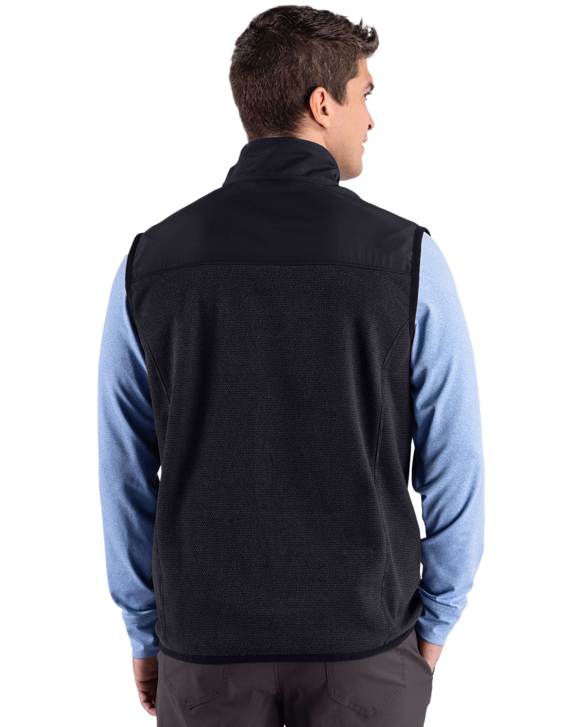 Cutter & Buck Hunts Point Recycled Fleece Mens Hybrid Full Zip Vest