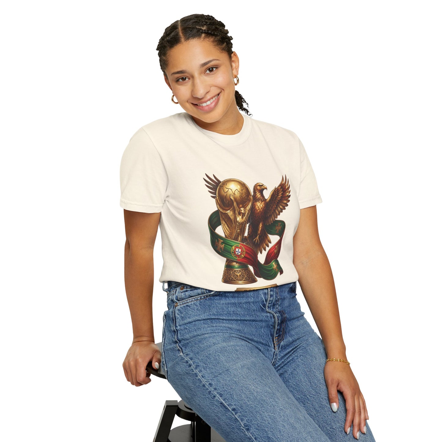 Portugal Football World Cup 2026 'Triumph of the Eagle' Trophy Graphic – Imperial Glory | Premium Summer Tee