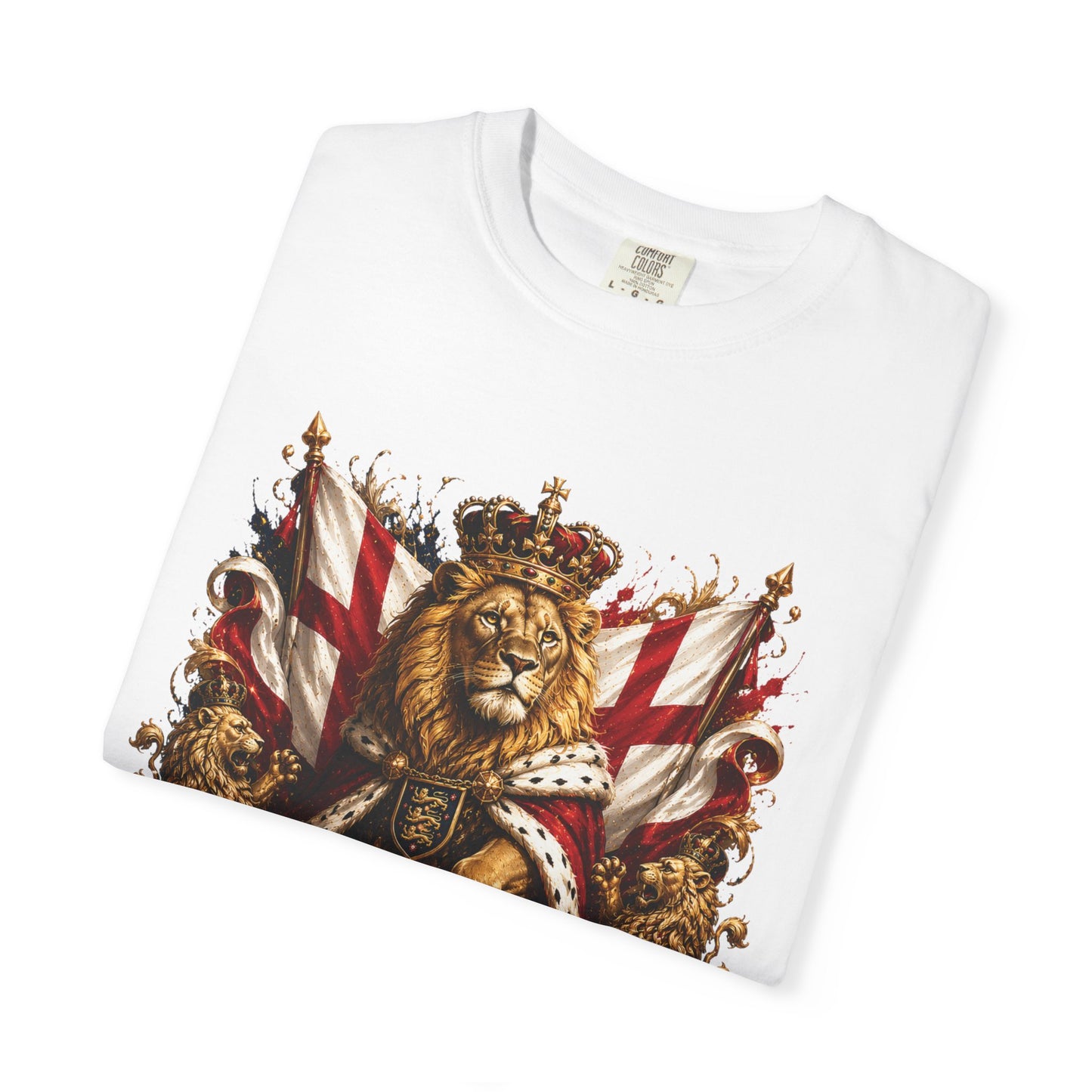 Sovereign Three Lions Crest – England Football Royal Legacy | Premium Graphic Tee