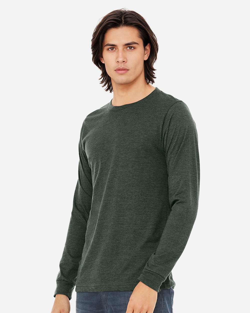 Heather CVC Long Sleeve Tee