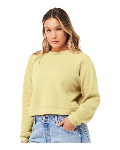 Women's Crop Raglan Fleece Crewneck Sweatshirt