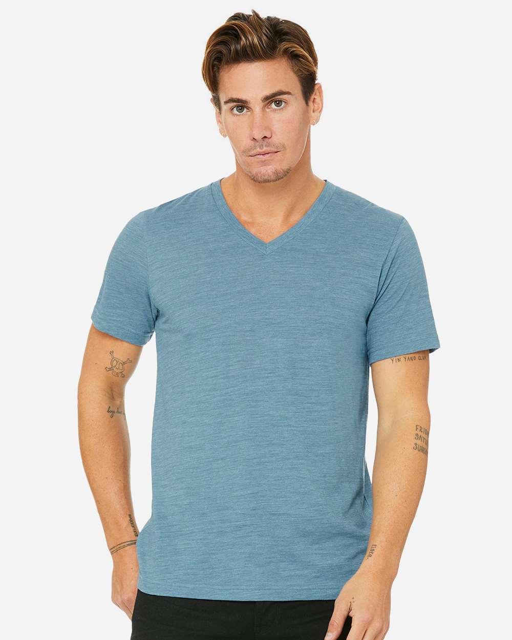 Unisex Textured Jersey V-Neck Tee