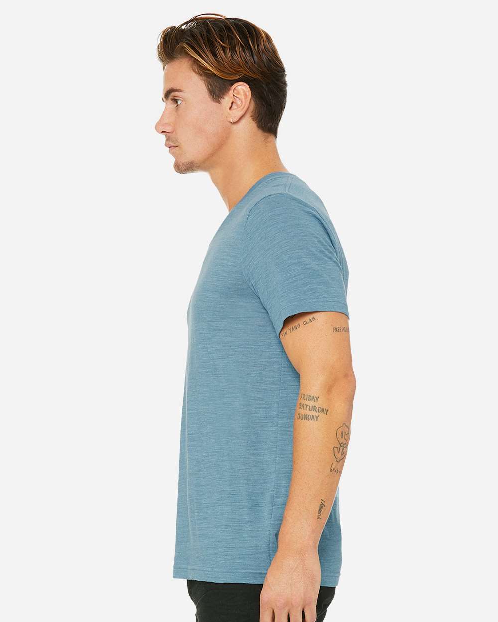 Unisex Textured Jersey V-Neck Tee