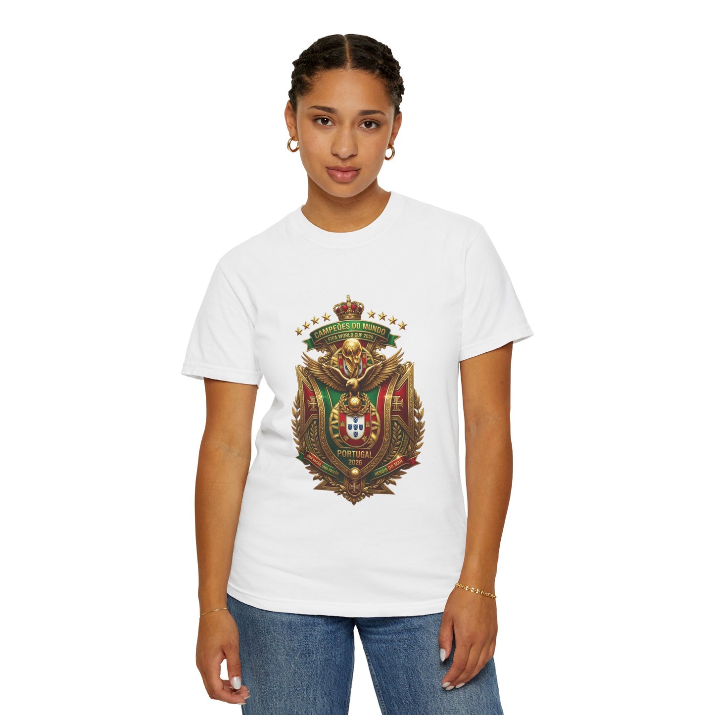 Portugal Football World Cup 2026 'Heróis do Mar' Imperial Crown Crest | Premium Graphic Tee