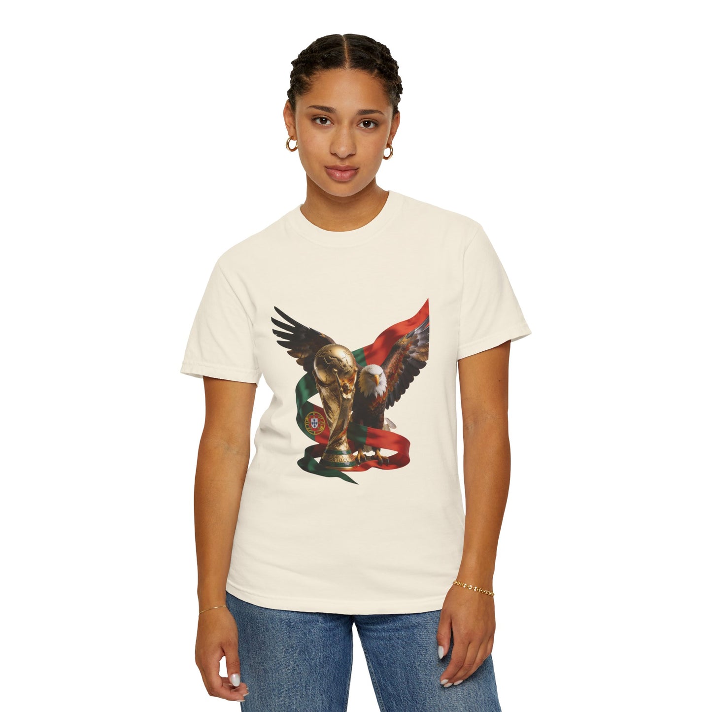 Portugal Football 'Asas da Vitória' Guardian Eagle & Trophy | Premium Graphic Tee
