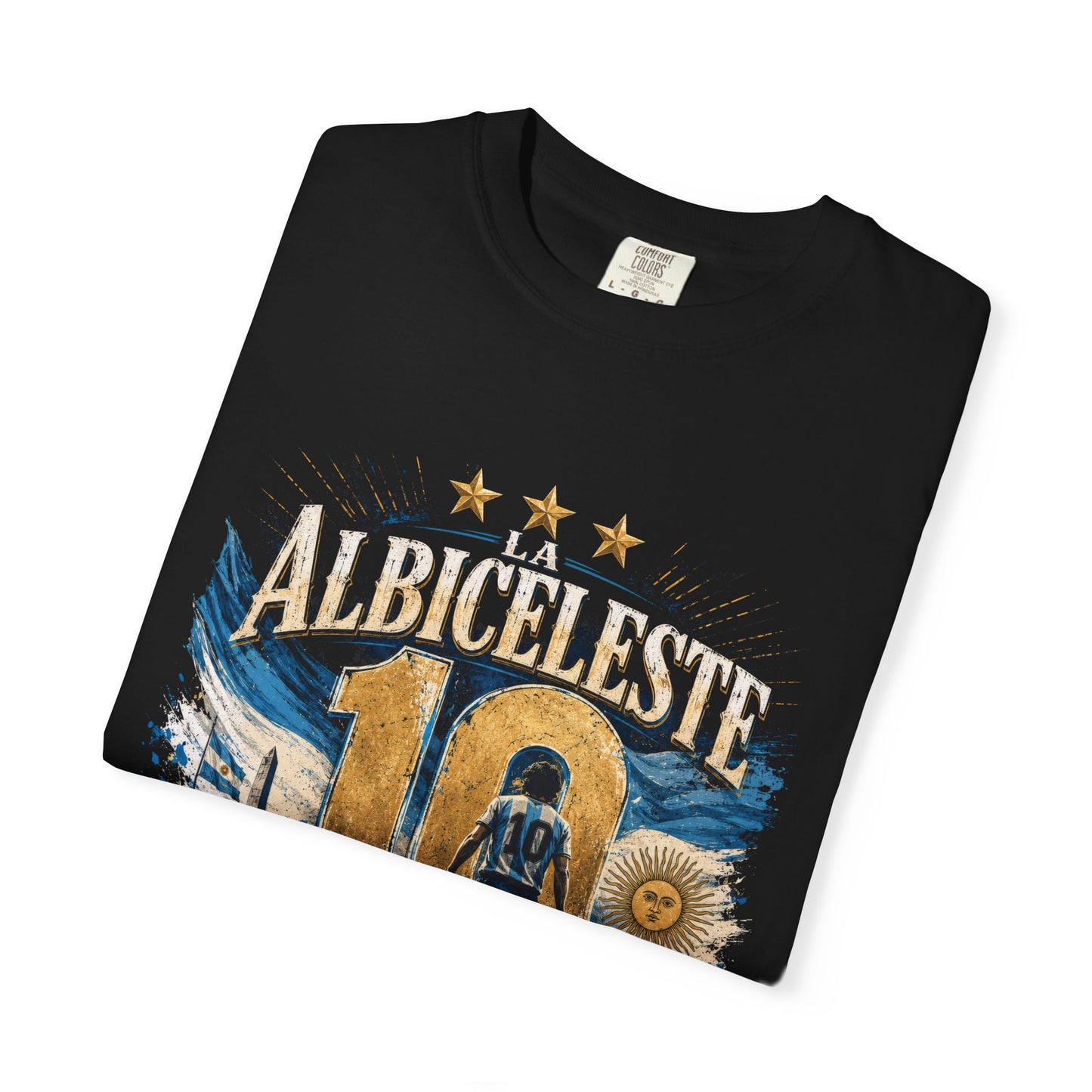 La Albiceleste Buenos Aires PNG | Argentina Number 10 World Cup 2026 Soccer Graphic Design File | AFA Fan Shirt
