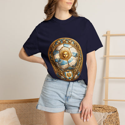 Argentina Football World Cup 2026 Sovereign Shield Medallion | Premium Summer Tee