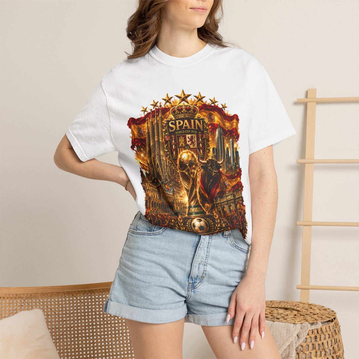 Spain Football World Cup 2026 'Reino de Campeões' Ultimate Collage | Premium Graphic Tee