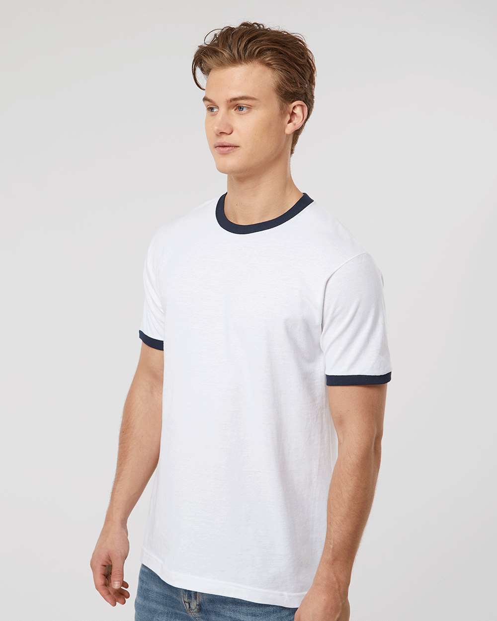 Unisex Fine Jersey Ringer T-Shirt
