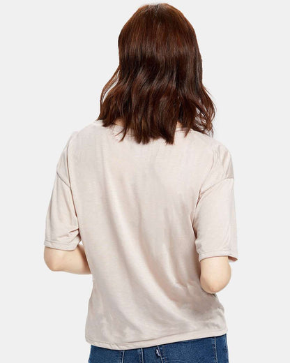 Women's Boxy Open Neck Tee