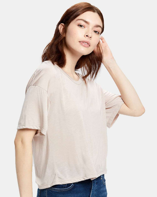 Women's Boxy Open Neck Tee