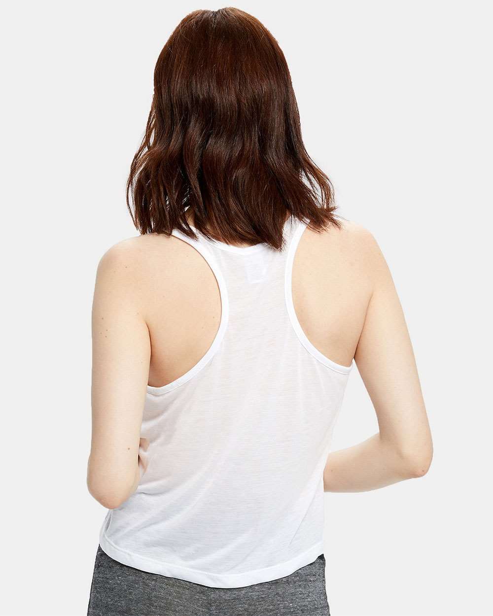 Women's Sheer Cropped Racer Tank Top
