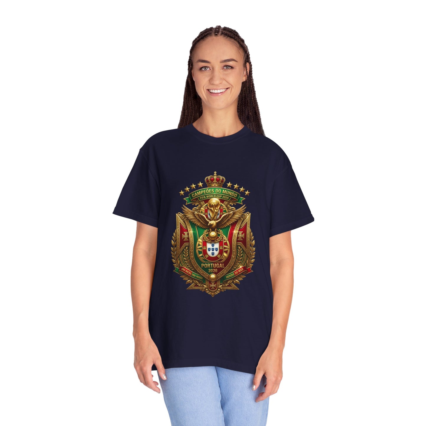 Portugal Football World Cup 2026 'Heróis do Mar' Imperial Crown Crest | Premium Graphic Tee