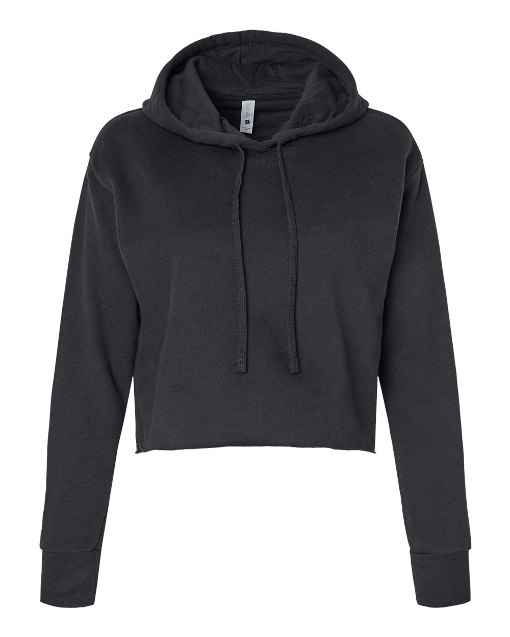 Next Level 9384 Women Laguna Sueded Raw Edge Crop Hoodie