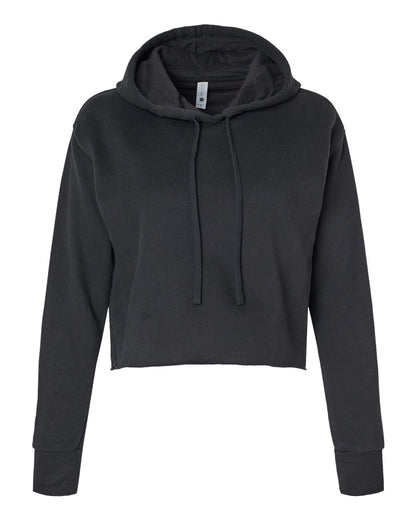 Next Level 9384 Women Laguna Sueded Raw Edge Crop Hoodie