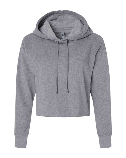 Next Level 9384 Women Laguna Sueded Raw Edge Crop Hoodie