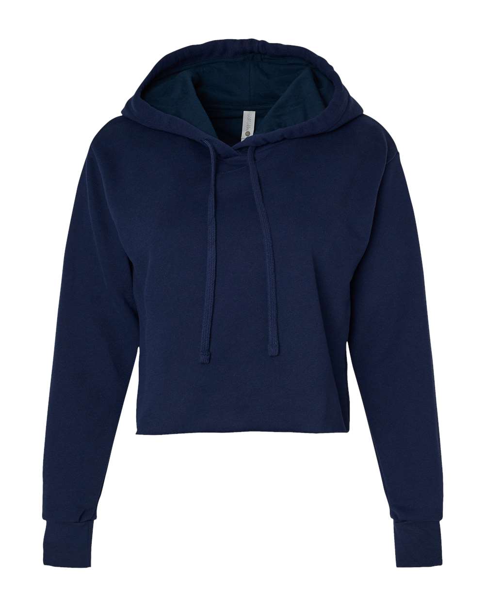 Next Level 9384 Women Laguna Sueded Raw Edge Crop Hoodie