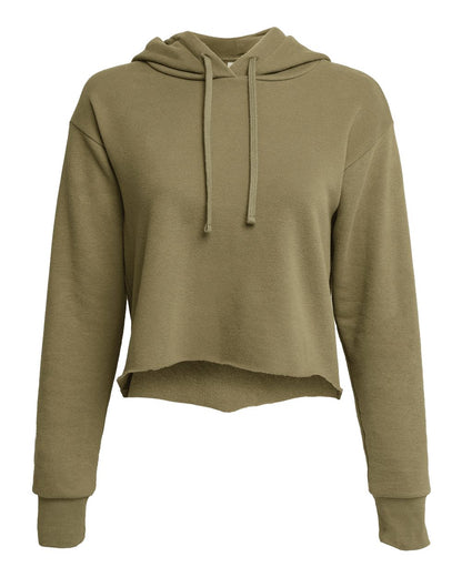 Next Level 9384 Women Laguna Sueded Raw Edge Crop Hoodie