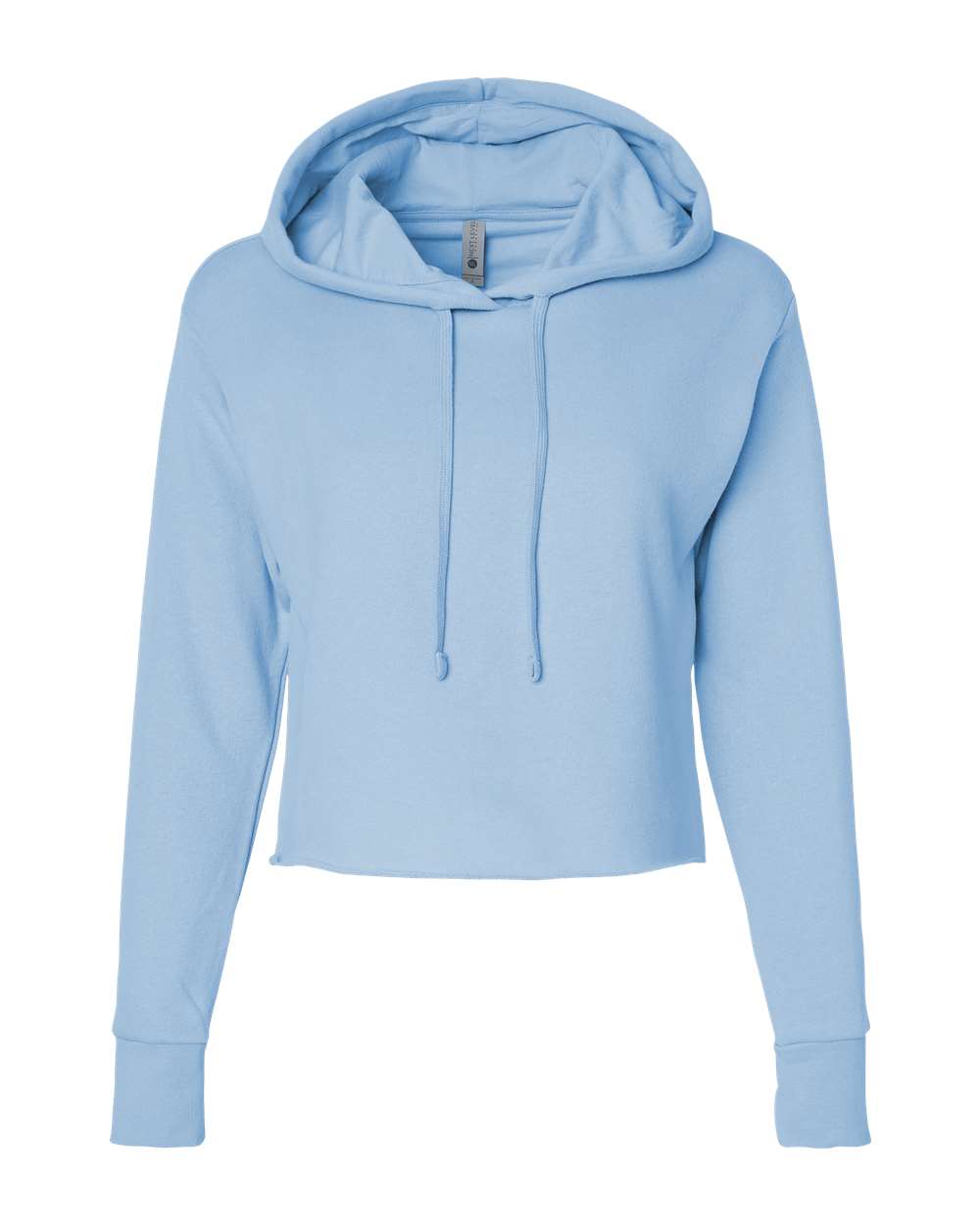 Next Level 9384 Women Laguna Sueded Raw Edge Crop Hoodie