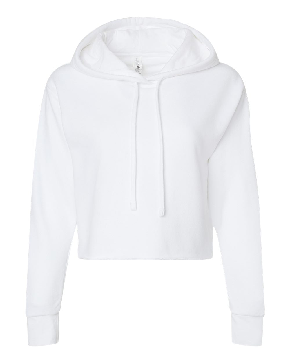 Next Level 9384 Women Laguna Sueded Raw Edge Crop Hoodie