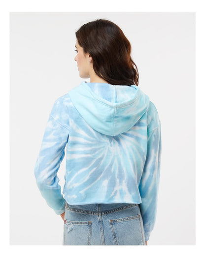 Women's Tie-Dyed Crop Hooded Sweatshirt