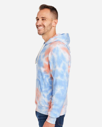 Men's Tie-Dyed Fleece Hooded Sweatshirt