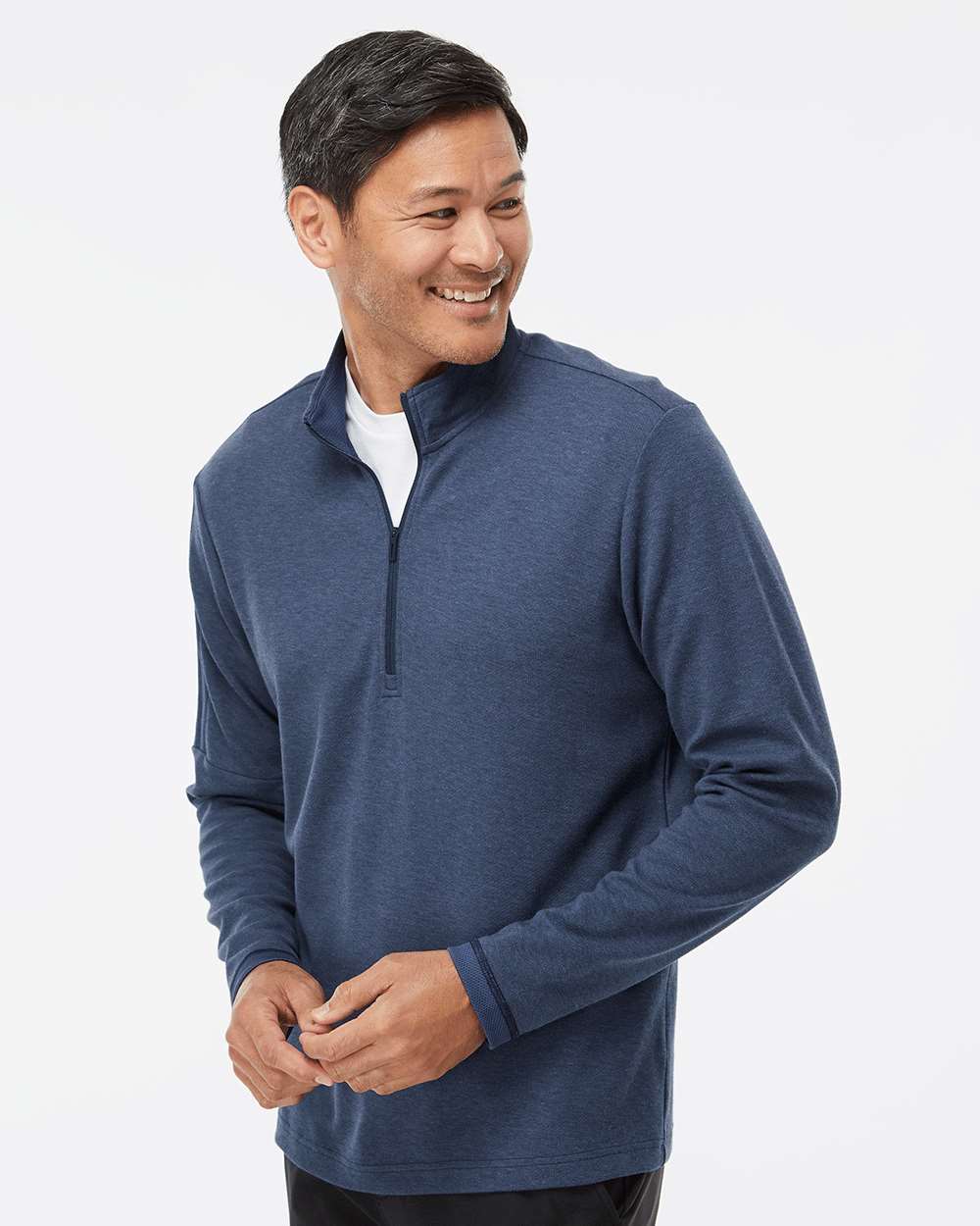 Men's 3-Stripes Quarter-Zip Sweater Pullover