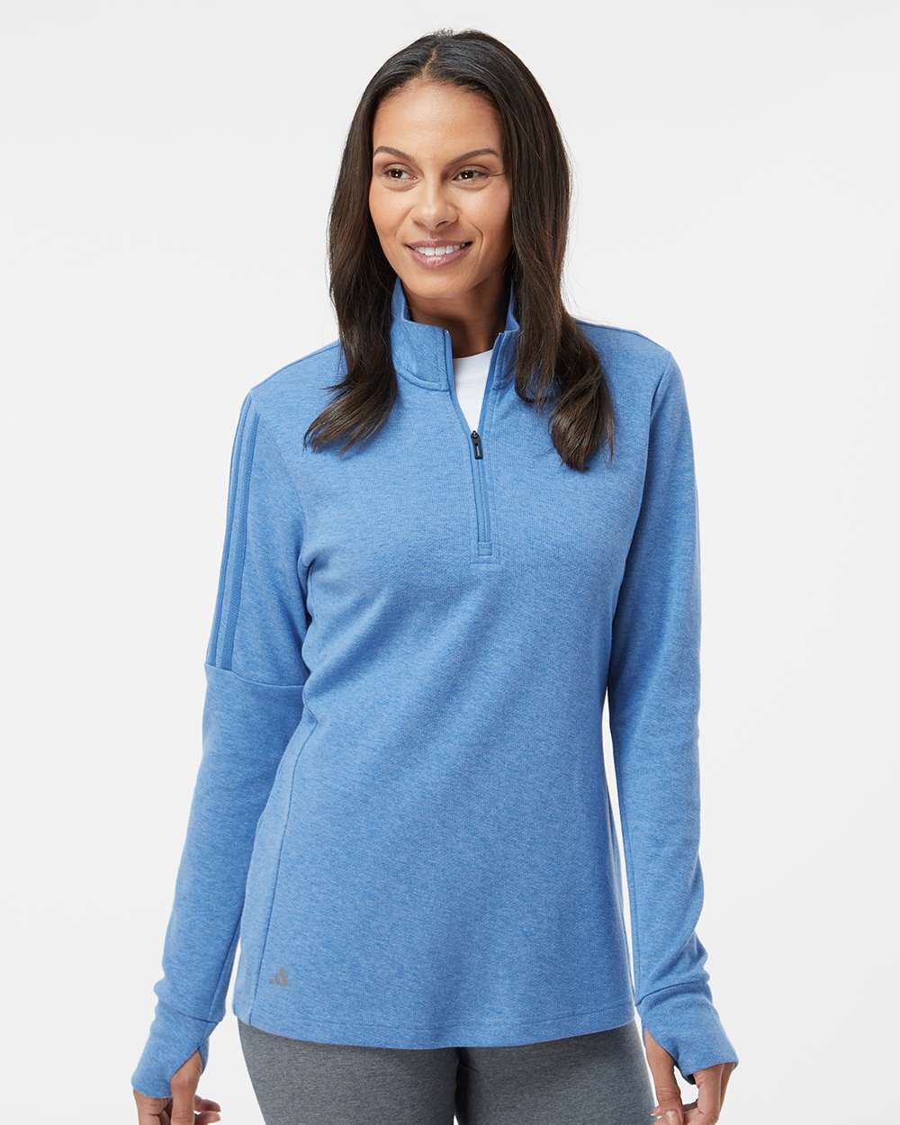 Women's 3-Stripes Quarter-Zip Sweater Pullover
