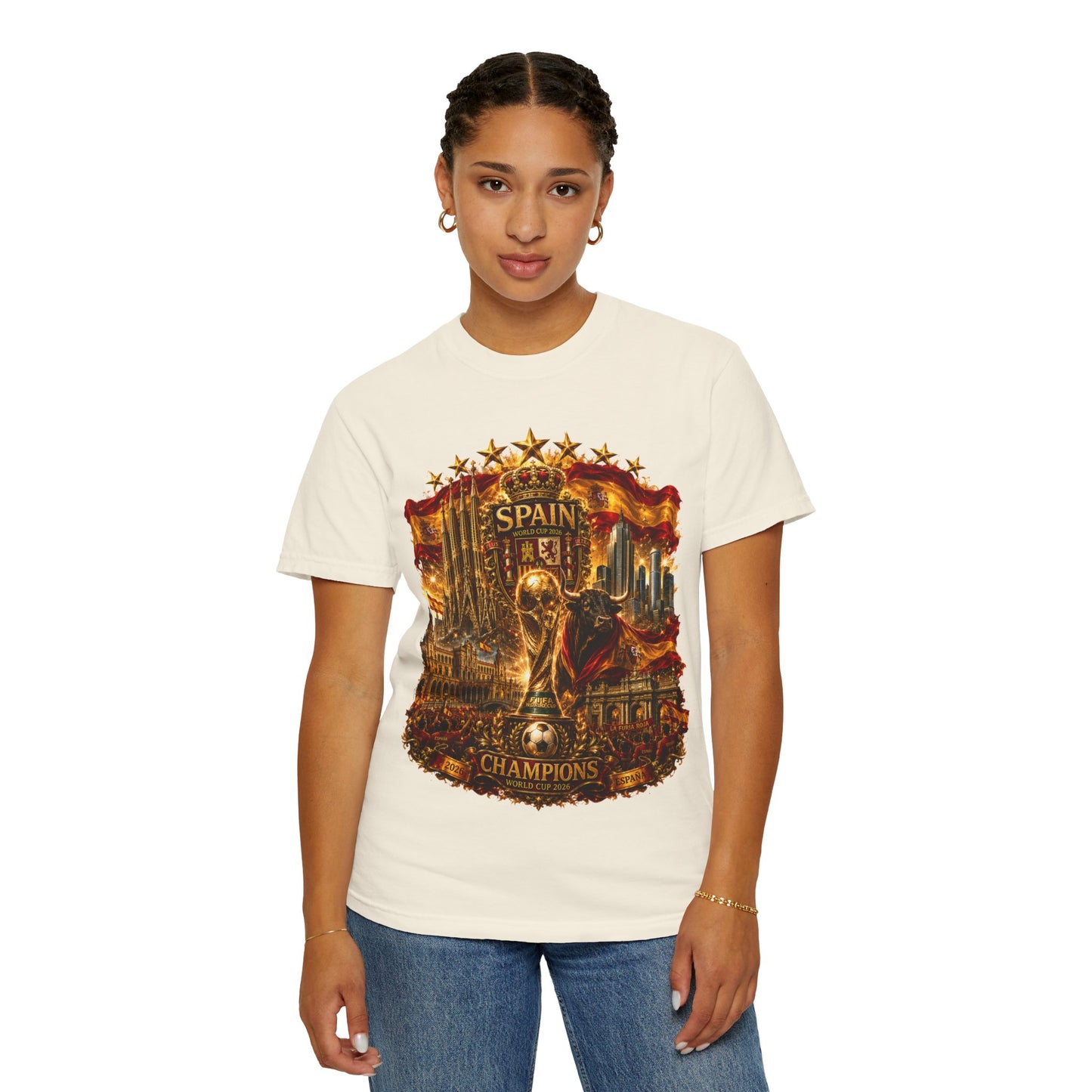 Spain Football World Cup 2026 'Reino de Campeões' Ultimate Collage | Premium Graphic Tee