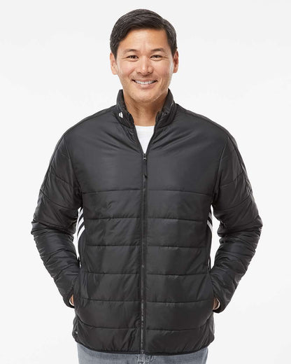 Men's 3-Stripes Puffer Full-Zip Jacket