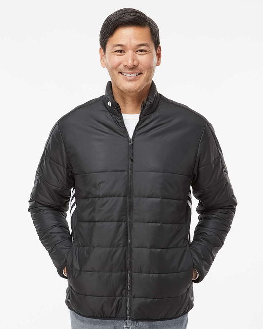 Men's 3-Stripes Puffer Full-Zip Jacket