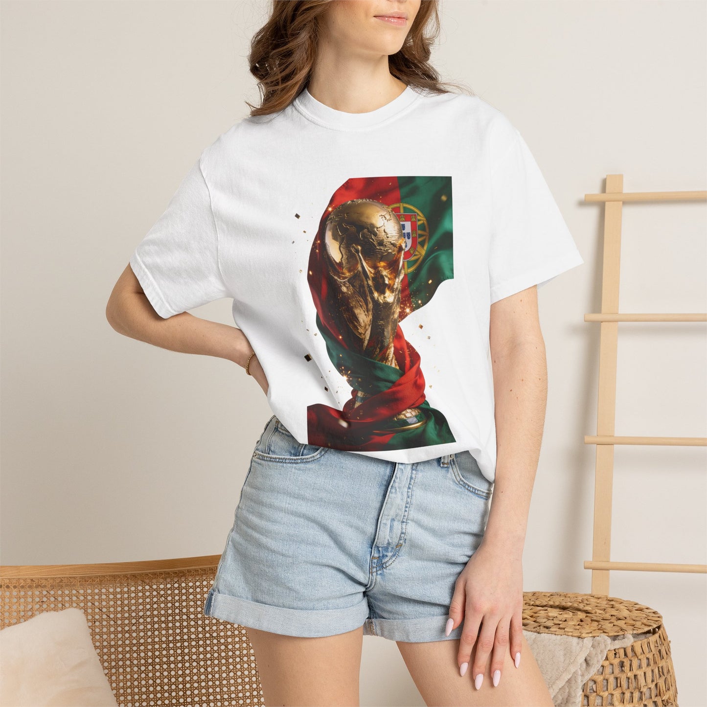 Portugal Football 'Taça de Glória' Wrapped Trophy Emblem | Premium Graphic Tee